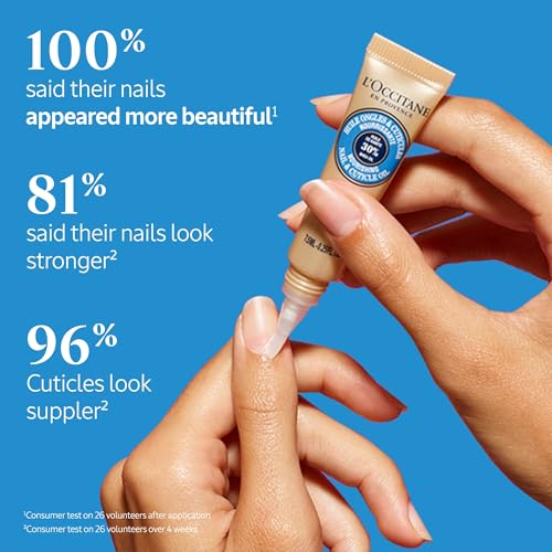L'OCCITANE Shea Nail & Cuticle Oil, Nourishing Brush-On Moisture for Stronger & Healthier Nails, Hydrating Care for Manicures with Almond Oil, Vegan