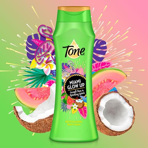 Tone Miami Glow Body Wash 16 Fl Oz - 6 Pack Tropical Scent