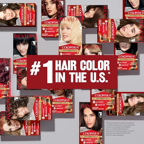 Revlon ColorSilk with Bond Repair Complex, Black Permanent Hair Color, 100% Gray Coverage, Ammonia Free Hair Dye, Vegan Keratin, 11 Soft Black (Pack of 3)
