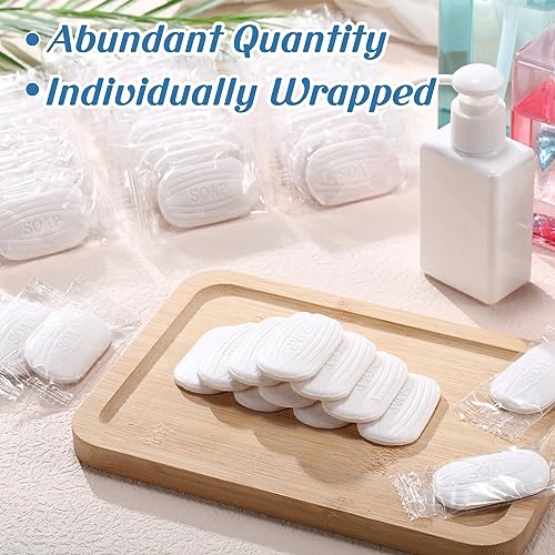 200 Pcs 0.35 oz Mini Bar Soap in Bulk Individually Wrapped for Travel Size Hotel Soap Bars Amenities Toiletries for Guest Inns Hotels Bathroom Rentals Vacation