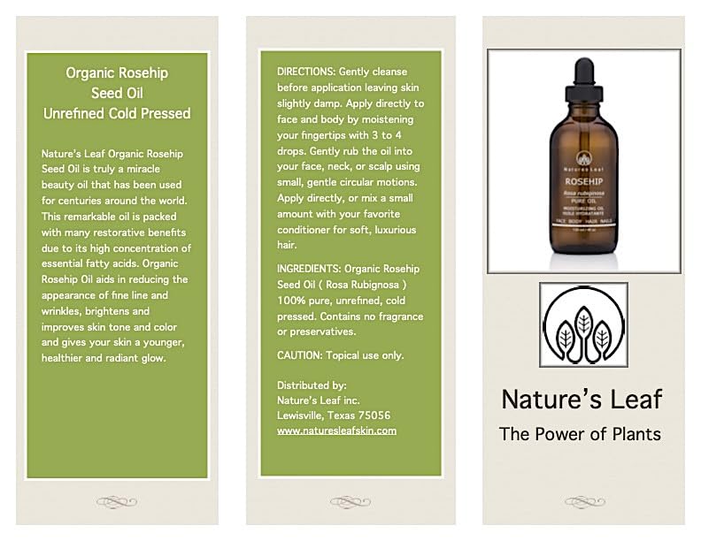 Organic Rosehip Seed Oil for Skin & Hair - 4 oz Cold Pressed