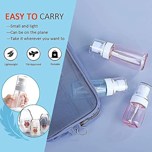 AMORIX 100ml Fine Mist Spray Bottle 6PCS Empty Spray Bottles and 6PCS 60ml Travel Spray Bottle Bundle