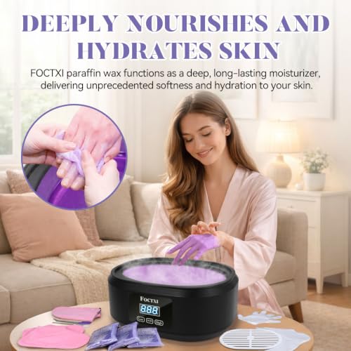 Lavender Paraffin Wax Machine for Hands & Feet - 3500ml Spa Kit with Fast Melt & Temperature Control
