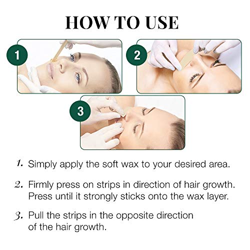 Clean + Easy Small Muslin Wax Strips ? Pre-Cut Facial Waxing Strips for Upper Lip, Eyebrows, Chin & Small Areas, 100 Count