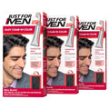Real Black Touch of Gray Hair Color Kit with Comb Applicator - Pack of 3