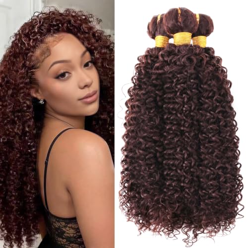 Synthetic Kinky Curly Hair Bundles for Women 16-20 Inch 300g 3 Pack - 4#
