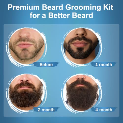 XIKEZAN Beard Kit for Men with Cologne - Softening & Grooming Set