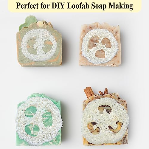 120 Pcs Natural Loofah Slices for Soap Making & Bath Exfoliation - Bulk Set
