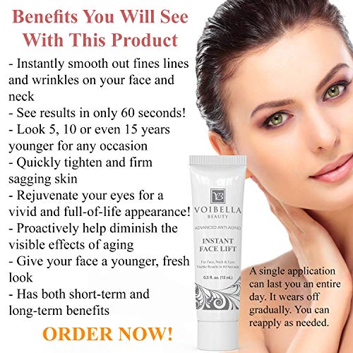 Instant Face Lift Cream Toning Bundle - Make Pores Look Smaller, Balance pH Levels, Refresh, Hydrate and Moisturize to Make Wrinkles and Fine Lines Less Visible