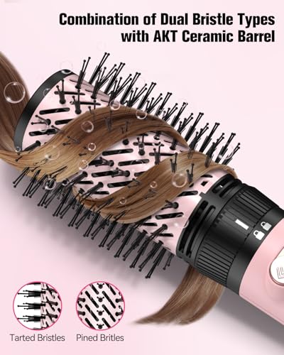 Farery 2-in-1 Hot Air Brush Set - One-Step Volumizer & Styling Tool in Pink