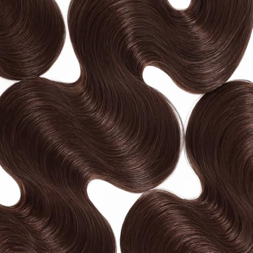CnumGunm Chocolate Brown Human Hair Bundles 16-20 Inch Virgin Remy Brazilian #4