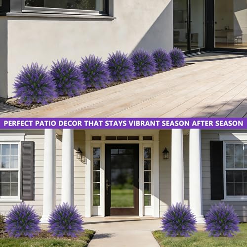 Grooy Lavender Artificial Topiary Ball 4 Pack UV Resistant Outdoor Decor - Lavender Ball 4pc