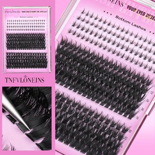 Lash Clusters Wispy Eyelash Clusters 10-18mm 144pcs Cluster Eyelash Extensions Natural Volume Lash Extensions DIY Individual Clusters Soft Thin Clear Band 60+80+100P