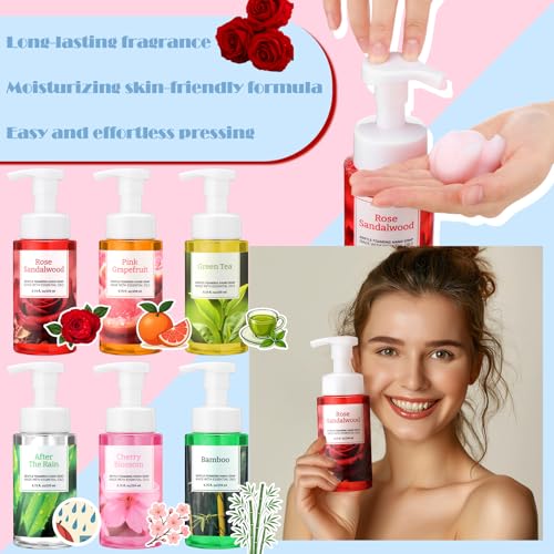 Spring Foaming Hand Soap with Pump Set - Moisturizing, 6 Bottles, 8.75oz