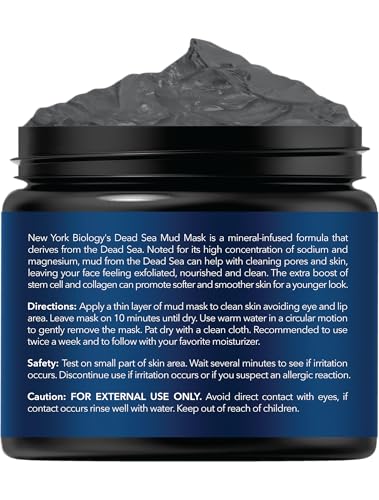 Dead Sea Mud Mask with Stem Cell & Collagen - 4 oz Pack of 2 - Hydrating Facial Mask for All Skin Types