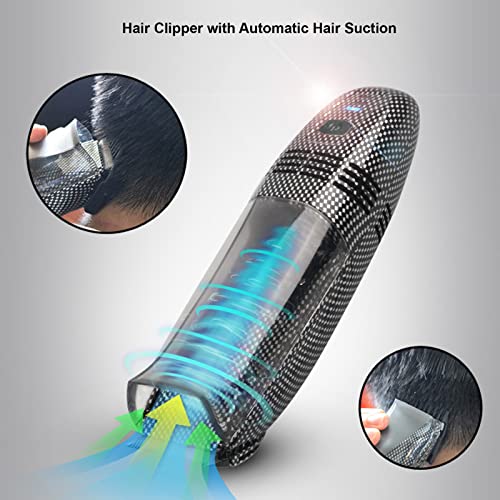 Yunir Hair Clippers, Pro Cordless USB Rechargeable Hair Clipper and Trimmer, Cordless Hair Clippers with Automatic Hair Suction, Hair Cutting Kit for Men, Women, Children