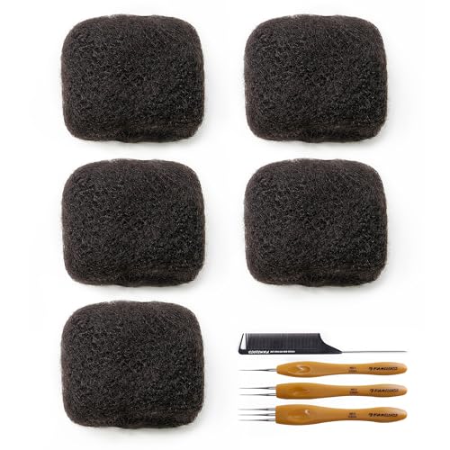 Afro Bulk Human Hair 10 Inch 5 Packs 150g - Natural Black #1B, Dreadlocks & Braids