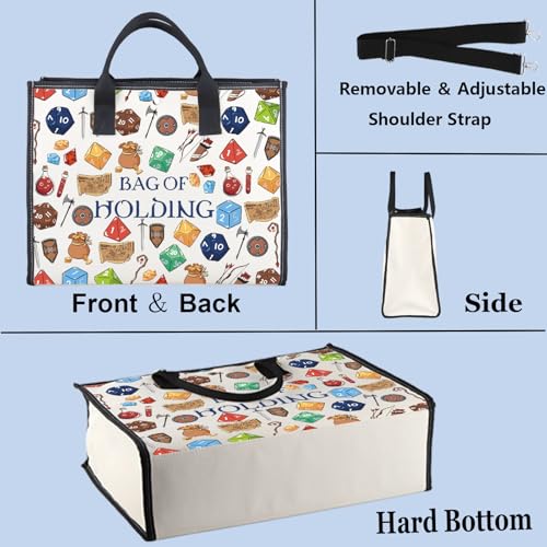 WZMPA Dungeon Dice Survival Kit Dungeon Master Gift Bag Of Holding Cosmetic Zipper Pouch Bags For D20 RPG Merchandise (Bag of Holding BG)