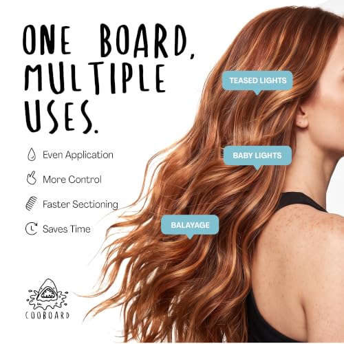 Black Cooboard Hair Highlighting Paddle with Teeth - Balayage Board