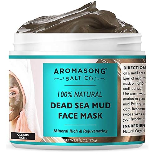 Aromasong Dead Sea Spa Bundle: 100% Pure Dead Sea Salt 19 Lb & Dead Sea Mud Mask