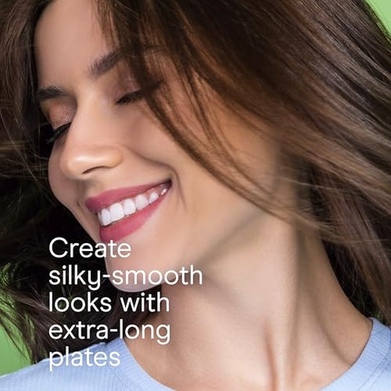 Conair Double Ceramic Flat Iron, 1-Inch Flat Iron, 5 Digital Temp Settings Up to 410¡ÆF, Extra-Long Plates, For All Hair Types and Textures, White