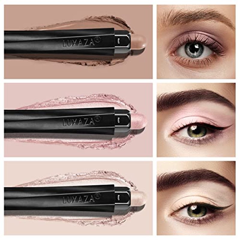3PCS Cream Eyeshadow Stick Matte Shimmer Waterproof Long-lasting Crease-proof & easy to apply, suitable for dailymakeup touch-ups, Suitable for mature skin and older women