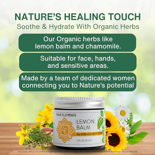 Herbal Lemon Balm Face & Body Cream with Shea Butter & Vitamin E - 2oz