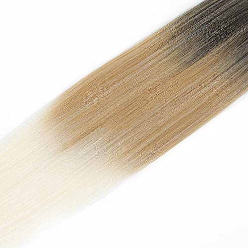 MIYPMUNS 36 Inch Pre Stretched Ombre Braiding Hair Extensions 8 Packs Brown Blonde Synthetic Fiber for Women