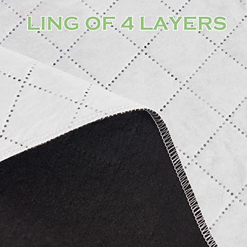 KGORGE Blackout Soundproof Curtains 4 Layers 52x84 Inches Pack of 2 - Black
