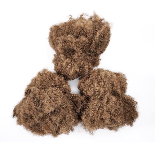 Afro Kinky Human Hair Bulk for Dreadlocks Extensions & Repair - 12 Inch 100g