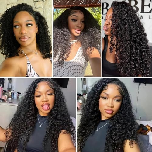 Burmese Curly Human Hair Bundles 16 Inch Natural Black Spiral Ends Virgin Hair