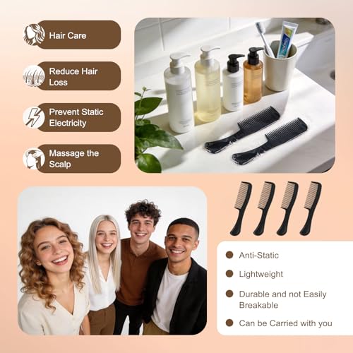 Pack of 200 Disposable Hair Combs Bulk Individually Wrapped for Hair Styling & Care