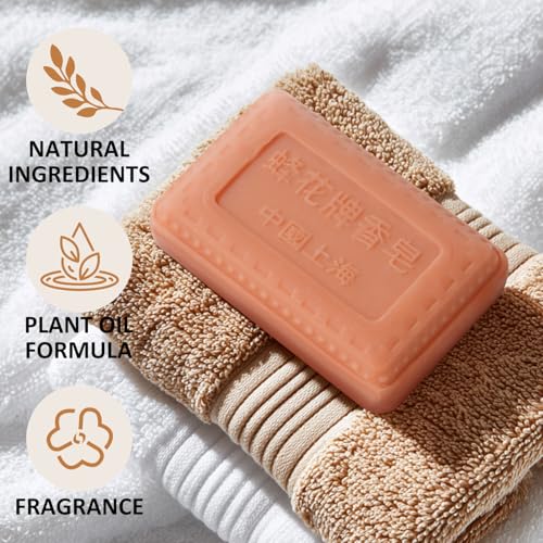 Bee & Flower Soap Bar Sandalwood Soap Moisturizing Bath Bar Soaps Nourishes Your Skin 4.4 oz(Pack of 4)