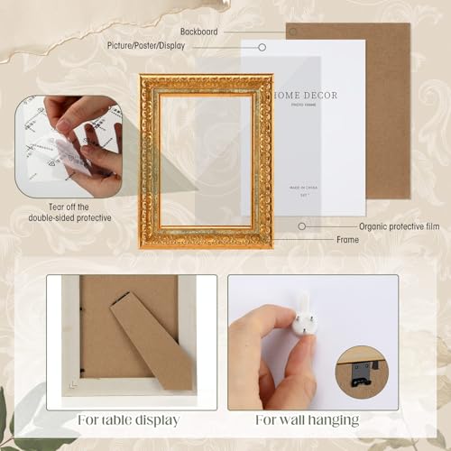 15 Pack Vintage Picture Frames for Wall and Tabletop Display - Essential Style