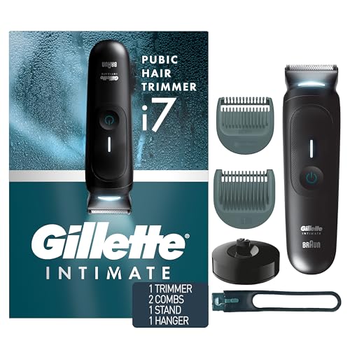 Gillette i7 Intimate Men’s Waterproof Body Groomer with LED Light & Attachments - 1 Pack