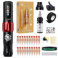 Dragonhawk Atom2 Wireless Tattoo Machine Kit - Red with 1 Battery, Lightweight 3.8oz