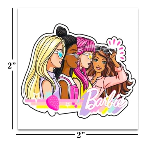 Barbie Tattoos Party Favors Bundle ~ 72 Perforated Individual 2" x 2" Barbie Temporary Tattoos for Kids Boys Girls (Barbie Party Supplies)
