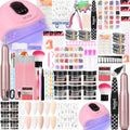 Acrylic Nail Kit Starter Set with Tools and Decorations - Black Variation