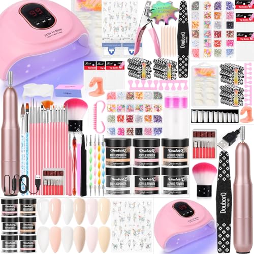 Acrylic Nail Kit Starter Set with Tools and Decorations - Black Variation