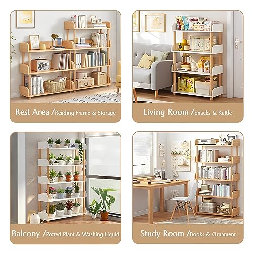 3-Tier Wooden Open Bookcase, Oak