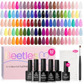Vibrant Holiday Be Beetles Gel Nail Polish Set, 55 Colors, 63 Pcs with Base & Top Coats