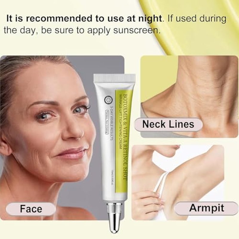 2 Pack Botoxmix & Vita-A Retinol Shot Wrinkle-Lift Tightening Cream, Anti Wrinkle, Pore Minimizer, Fine Lines, All Skin