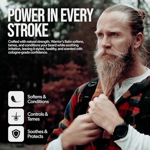Viking Storm Beard Balm - Natural Low-Hold Grooming & Cologne Fragrance, 50g