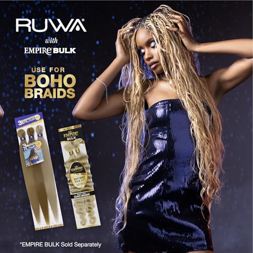 Sensationnel Ruwa Pre-Stretched Braiding Hair 48 Inch - 5 Pack, Medium Brown
