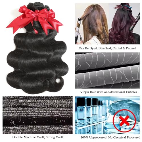 12A Brazilian Body Wave Hair Bundles - 20 Inch Virgin Human Hair - Single Bundle - 20 / 1 Bundle