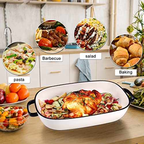 Large Rectangular Baking Dish 16x11 Inches - 6 Qt Ceramic Casserole Pan - White - Variation of THIS listing