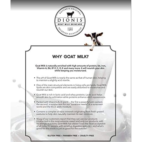 Dionis - Goat Milk Skincare Unscented Lotion (8.5 oz) & Hand and Body Cream (3.3oz) Bundle - Made in the USA - Cruelty-free and Paraben-free