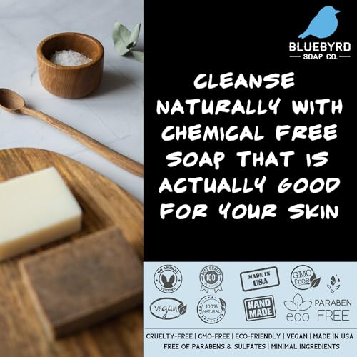 Solid Shampoo Bar Set - Organic Hair & Body Wash for Men & Women, Cherry Almond, 5 Pack - Shampoo