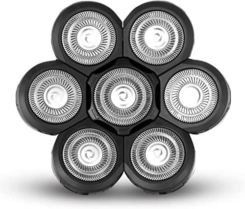 7 Blade Replacement Heads for Electric Shavers - Black 7D Variant