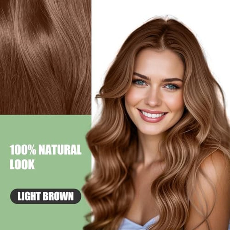 FARNDU Light Brown Hair Dye Shampoo for Gray Hair Coverage - 3 In 1 Natural Hair Color Shampoo for Women & Men, Champu Para Canas Mujer